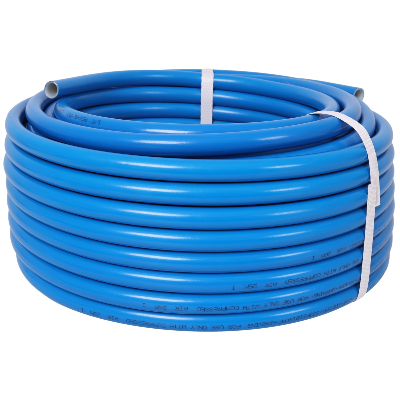 1/2" x 100ft PEX-AL-PEX Air Compressor Tubing Kit, Industrial Grade Blue Air Hose System with 30+ Fittings for Garage, Workshop & HVAC