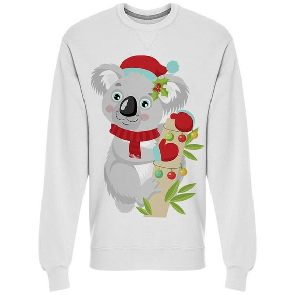 Funny Koala Christmas Sweatshirt Men -Image by Shutterstock, Male Large