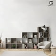 thumbnail image 2 of CAPHAUS Sturdy Room 11-Inch Cube Storage Organizer Shelf, with Thick Exterior Edge, Storage Shelf Divider w/Back, Bookcase, 6-Cube / 8-Cube / 9-Cube, Colors Available in Rustic Grey Oak and White, 2 of 9
