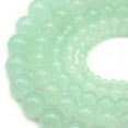 thumbnail image 4 of K-KED Apple Green Jade Spacer Loose Smooth Round Bead 15" strand4 6 8 10 12mm Jewelry-4 mm, 4 of 6