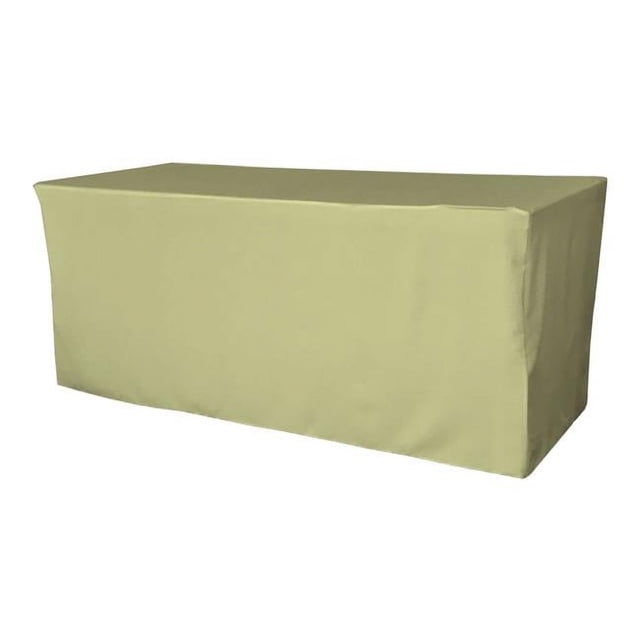 LA Linen TCpop-fit-96x48x30-SageP19 4.3 lbs Polyester Poplin Fitted Tablecloth, Sage