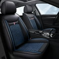 thumbnail image 1 of Maidao Housses de Siège Auto Ensemble Complet pour Mercedes-Benz pour GLA35AMG 2015-Présent 5 Sièges Cuir Compatible Coussin Gonflable Résistant à l'Eau Coussin Protecteur avant Arrière Noir et Bleu, 1 of 6