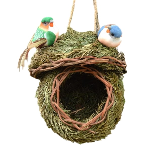 Handwoven Hanging Bird Nest Natural Outdoor Garden Shelter for Small Birds