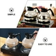 thumbnail image 4 of Bamboohart Bouilloire en Acier Inoxydable, Carafes à Café en Verre, Induction, Gaz, 2.1L-3L, 4 of 6