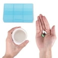 thumbnail image 4 of Unique Bargains 1 Pc Pill Case 6 Grid Clear Pill Box Sky Blue, 4 of 6