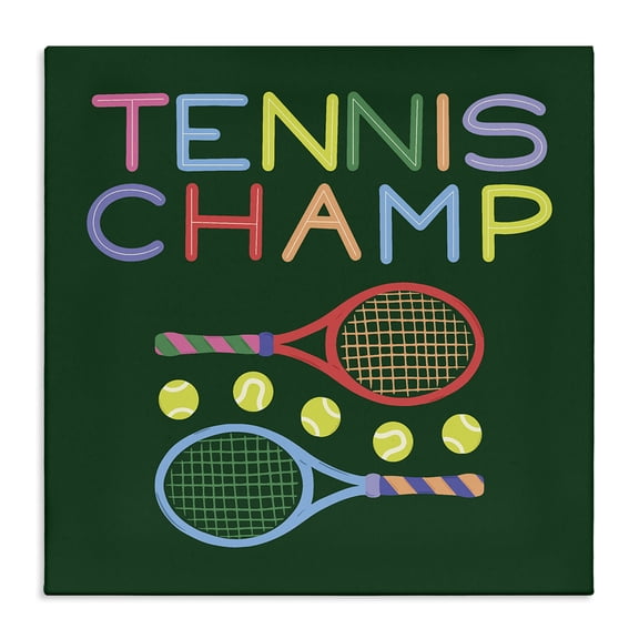 Stupell Industries Contemporary Tennis Champ Racket & Balls Canvas Art, 17 x 17, by Sazerelli Designs