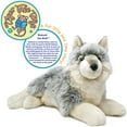 thumbnail image 3 of Whitaker The Wolf - 14 Inch Stuffed Animal Plush Dog - by TigerHart Toys, 3 of 7