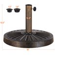 thumbnail image 4 of Base redonda para sombrilla Yaheetech, 18 pulgadas y 13,6 kg, para uso al aire libre, 4 of 9
