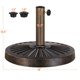 thumbnail image 4 of Base redonda para sombrilla Yaheetech, 18 pulgadas y 13,6 kg, para uso al aire libre, 4 of 9