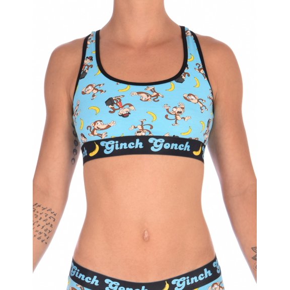 Ginch Gonch Womens Sports Bra in Blue