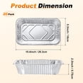 thumbnail image 3 of Uxcell 20-Pack Grill Drip Pans, 10.4 x 6.3 x 2.3 Inch Disposable Aluminium Foil Grease Trays for Barbecues [Silver Tone], 3 of 6