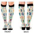 thumbnail image 4 of FORMRS Womens Knee High Socks Casual Long Thick Travel Daily Wear, 1 Pair, Green Floral, 4 of 6