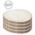 thumbnail image 2 of Barky Natural Wood Slabs Rustic Ornament Slice Tray Table Charger 12" set of 4, 2 of 10