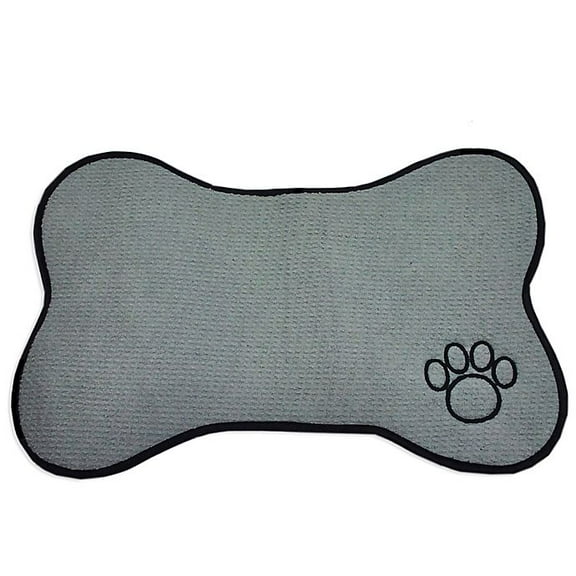 Bone Shape Pet Mat in Grey