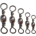 thumbnail image 3 of 100pcs #4 Solid Fishing Swivel Snaps Hook Connector Barrel Bearing with Welded Rings Stainless Steel, 3 of 6