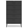 thumbnail image 5 of Signature Design by Ashley Socalle 5 Drawer Dresser, Black, 5 of 8