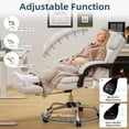 thumbnail image 6 of HOMREST 6-Point Massage Office Chair with Heat, Ergonomic Reclining Desk Chair with Footrest, Soft Chenille Fabric Executive Chairs for Home Office, Comfortable Computer Chair Gift for Women, Beige, 6 of 17