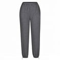 thumbnail image 4 of MELDVDIB Womens Sweatpants Elastic Waist Fashion Casual Solid Color Tapered Cuffed Joggers Pants Stretch Comfy Lounge Sweat Pants with Pockets, 4 of 5