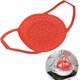 thumbnail image 2 of 1 pieza de vapor rojo, anillo de vapor de verduras - vaporizador de pollo inserto plegable de silicona para cocinar cocina vegetariana de mariscos adecuado para todo tipo de guisos, 2 of 4