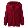 thumbnail image 5 of Vedolay Basic Sweatshirt for Women Fashion 2023 Ladies Autumn Winter Stylish Oversized T-Shirt Zip up Hoodie Y2k ,L, 5 of 5