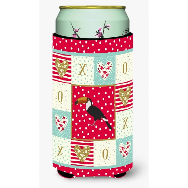 ""Caroline'S Treasures Ck5517Tbc Toucan Love Tall Boy Aislante Abrazadera Bebida Fría-Koozies Multicolor""