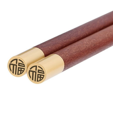 

Hloma 1 Pair Food Chopsticks FU Character Design Unpainted Japanese Style Wooden Sushi Chicken Wings Chopsticks Daily Use