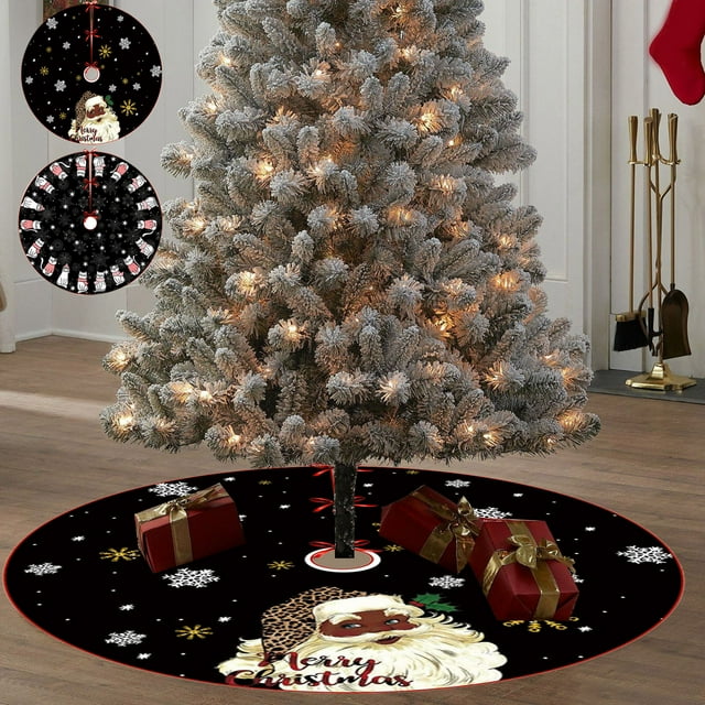 Ganfancp Nueva Falda Del Árbol de Navidad Elementos Clásicos de Navidad Decoración Del Árbol de Navidad Falda Del Árbol de Navidad Decoración de Fondo Delantal de Regalo Ofertas Flash 1X Vestido de Á