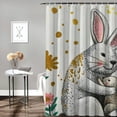 thumbnail image 2 of Jeuxus Durable and Washable Cute Cartoon Kangaroo Rectangular Shower Curtain Multiple Sizes White, 2 of 7