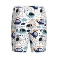 thumbnail image 7 of Daiia Cartoon Helicopters Mens Woven Stretch Pajama Short,Short Pajama Pants-Medium, 7 of 7