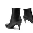 thumbnail image 6 of BURUDANI Women Pointed-Toe Kitten-Heel Ankle Booties Side-Zip Fall Leather Boots for Office & Work, 6 of 8