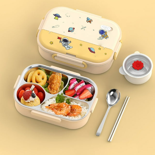 Boîte à Lunch en Acier Inoxydable 316 avec Conservation de la Chaleur pour Élèves du Primaire, Qualité Alimentaire Spéciale, Peut Être Divisée en Compartiments, Boîte à Lunch, Czzoypi Acier Inoxydable 316