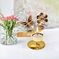 thumbnail image 6 of chaungfeng Metal Tealight Candle Holder, Wall Sconces Candle Holder, Iron Retro Leaf Design Golden for Living Room Bathroom Dining Room Office Hotel Decorations (Butterflies), 6 of 6