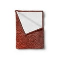 thumbnail image 2 of Abstract Soft Flannel Fleece Throw Blanket, Swirl Spirals Design with Chinese Culture Influences for New Year Celebration, Cozy Plush for Indoor and Outdoor Use, 50" x 70", Vermilion, by Ambesonne, 2 of 5