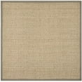 thumbnail image 3 of SAFAVIEH Natural Fiber Arbor Bordered Area Rug, Natural/Gray, 6' x 6' Square - Coastal Design, Natural & Grey, Seagrass, Ideal for Entryway, Kitchen, Living Room, Office, 3 of 12
