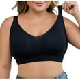 thumbnail image 3 of Loopsun Plus Size Womens Bra, Daily Bra for Women, Women's Fashion Casual Solid Lifting Gathering Daily Bra Black,XL, 3 of 5