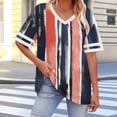 thumbnail image 7 of Dvprdro Plus Size V Neck Short Sleeve T Shirts Loose Fit Floral Casual Summer Tops, 7 of 7