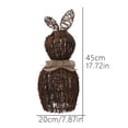 thumbnail image 2 of Xecvkr Handwoven Rattan Easter Bunny Figurine Rustic Natural Sustainable Holiday Garden Home Decor Indoor Outdoor Weatherproof Whimsical Art Table Accent 1 Piece, 2 of 6