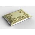 thumbnail image 2 of Ambesonne Art Nouveau Pillow Sham 2 Pack, Botanical Exotic, 26"x20", Sage Green Sepia, 2 of 3