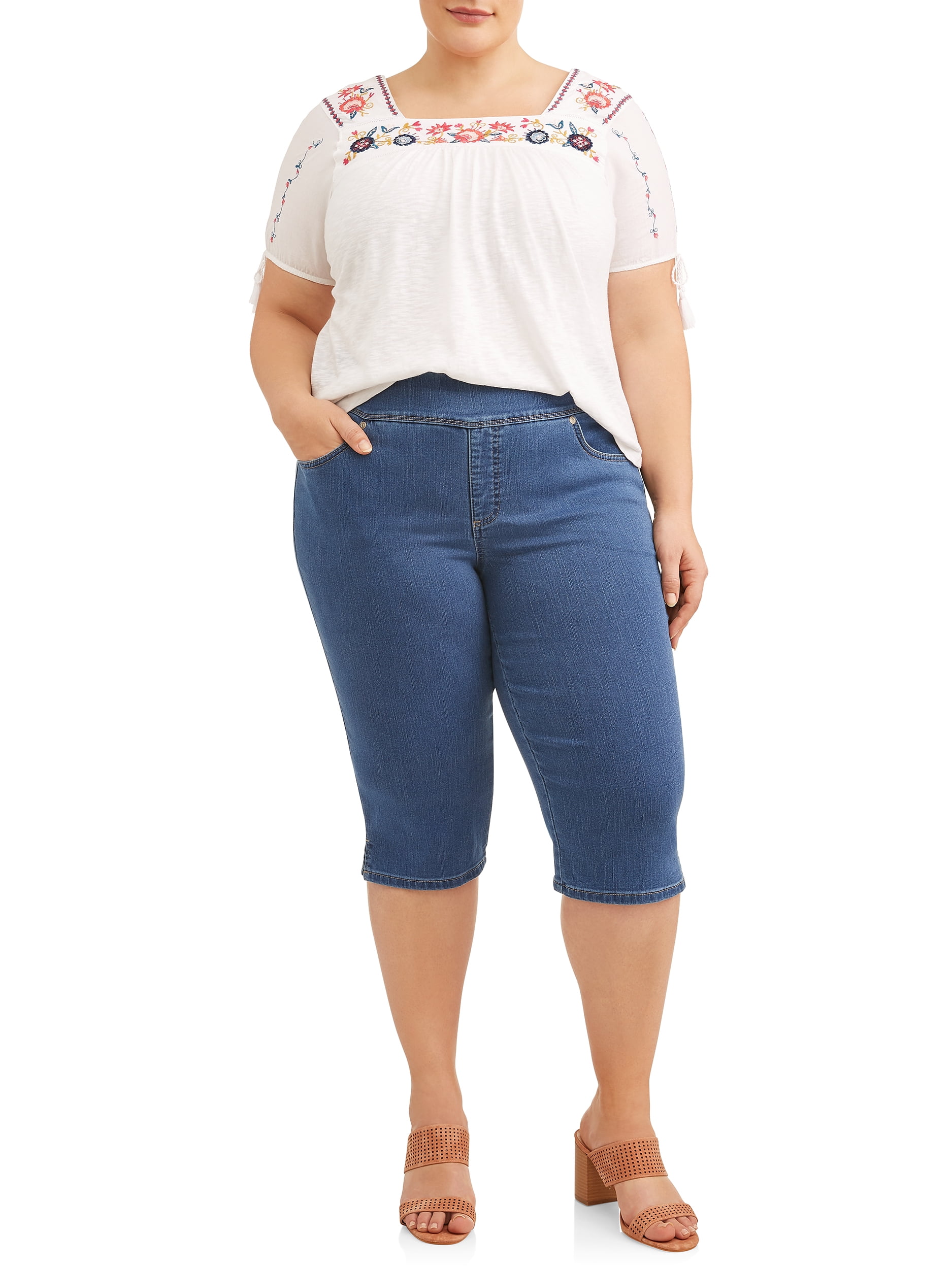 Plus Size Denim Shorts & Capris, Sizes 10 - 36