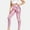 17-Pink, variant on SELONE Womens Pants Trendy Joggers for Women Faux Leather Long Pant Imitation Pants Night Metal Reflective Trousers Hot Gold Pants for Everyday Wear Running Errands Going to Work Casual Event Silver M