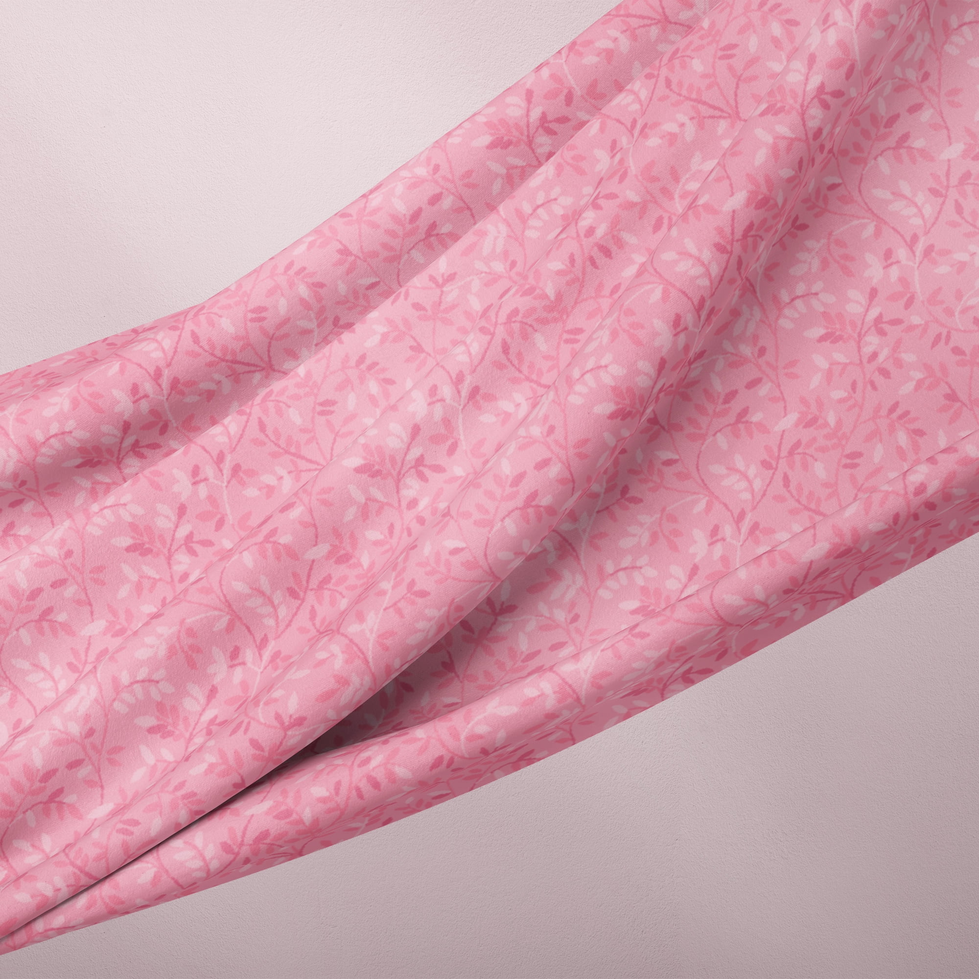 Waverly Inspirations Cut by the Yard Sewing & Craft Fabric, 100% Cotton, Italian Leaves, Pink Nectar, 44 in Wide