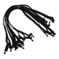 thumbnail image 3 of KAKOWELY Ceintures à Nouer pour Femmes 10 Pcs Nœud Papillon Réglable et Rallonge de Cravate pour Hommes avec Bandes Élastiques et Clips pour Tenue Décontractée et de Travail Noir 18.43"X0.39"X0.04 Pouces, 3 of 4