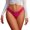 Hot Pink, variant on JDEFEG Underwear Women Bikini Underpants Patchwork Color Underwear Panties Bikini Solid Womens Briefs Knickers Gift for Womens 1 Piece Love Panties Underwear Women Packs Polyester Pink M