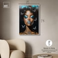 thumbnail image 5 of Shimmering Queen Canvas Ebony Portrait Art by Art Remedy, White Frame, 24" x 36", 5 of 7