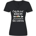 thumbnail image 3 of Inktastic Only the Best Nieces Get Promoted to Big Cousin Women's V-Neck T-Shirt, 3 of 5