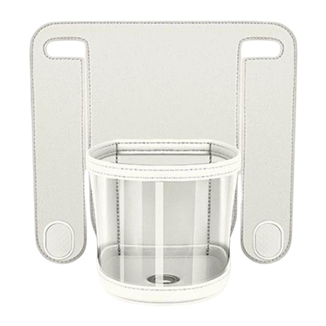 Soporte para vasos en reposacabezas, organizador para reposacabezas trasero de coche, paraguas con ganchos Premium Blanco