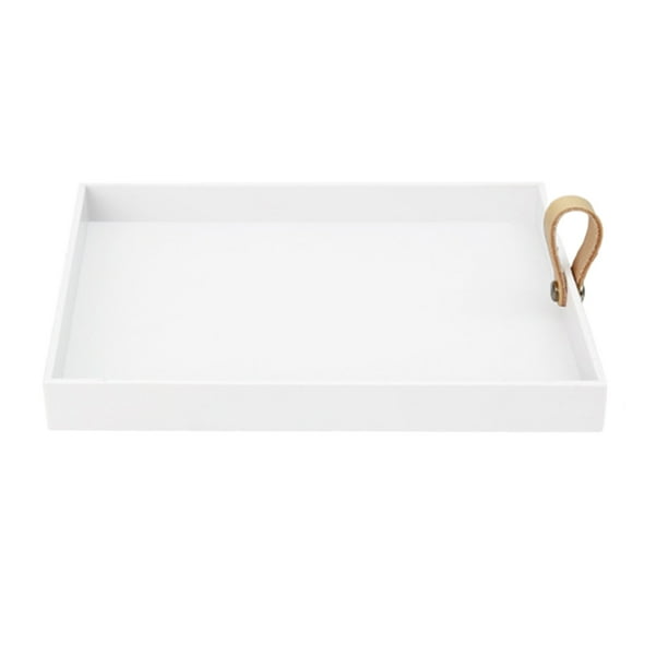 Bandeja de servir Bandeja para servir de 8x8 pulgadas con de material cuero Moderno Elegante Simple Creativo Resistente decorativo para cosméticos Misceláneas Magideal Bandeja de servir