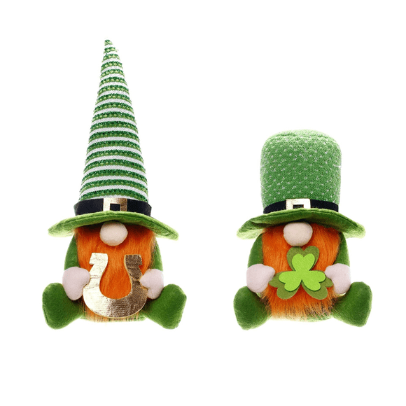 St Patricks Day Decorations - St Patricks Day Decor Gnome Plush Green Irish Leprechaun Doll Leprechaun Figurine