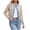 Khaki, variant on akafmk Cardigan Sweater for Women Button Front Cropped Cardigans Knit Sweaters Crewneck Soft Casual Fashion Fall Outfits, Size S