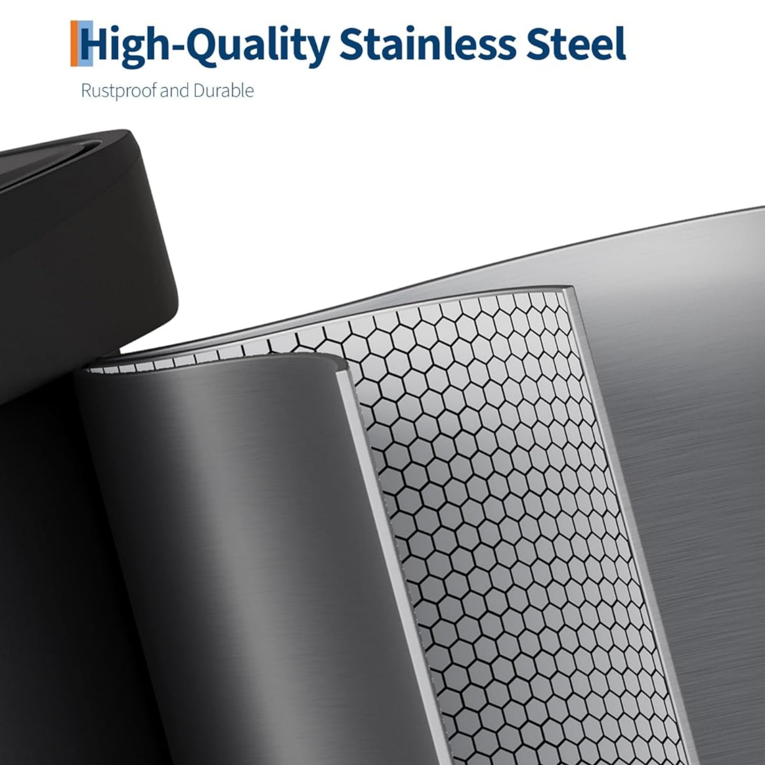 Garvee 50L Step-on Trash Can for Kitchen, with Liner Rim & Soft Close Plastic Lid, Silver